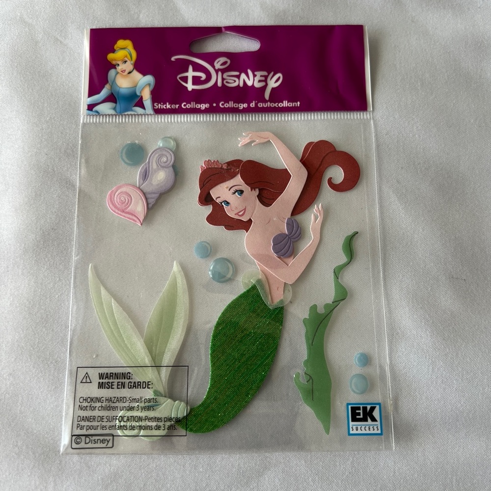 NWT EK Success Jolee’s Disney Little Mermaid Dimensional Sticker Set